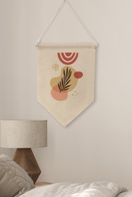 Resim Salon Duvar Dekoru, Pinterest Oda Dekoru, Boho Kanvas Flama Askılı Duvar Örtüsü Ve Süsü NO:484 - Renkli - 4 / 70 x 100 