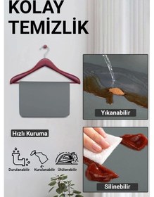 Resim Valerine Life Kahve Makinesi Matı Rustik Kütük Kolajı Çaycı Ve Espresso Makinesi Pad 35x45cm Kahverengi 