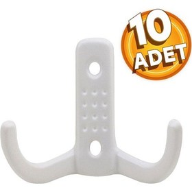 Resim Noktalı Vestiyer Duvar Askısı Dolap Elbise Askılığı Beyaz Metal A 