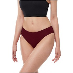 Resim Malabadi Kadın Bordo 6 Lı Paket Modal Dar Kalıp Ara Bel Slip Külot 187 Bordo 