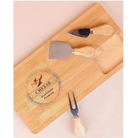 Resim Yaman Market Bambu Peynir Kesme Sunum Tahtası 