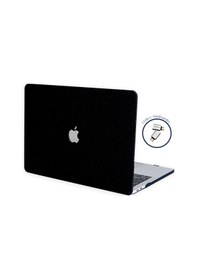 Resim Apple Uyumlu MacBook Air M1 Kılıf 13inç Simli G1505 Touchıd'li M1 Air A2337 A2179 A1932 İle Siyah 