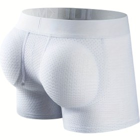 Resim JOCKMAIL Erkek Boxer Slip İç Çamaşırı, Mesh Nefes Alabilen Rahat Dolgulu İç Çamaşırı Boxer Kalça Pedli, Erkeklerin Seksi İç Çamaşırı 