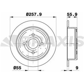 Resim Toyota Yaris Arka Fren Diski 2000-2005 Braxıs Ae0283 2adettir 