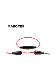 Resim Ic-237C-2 Fuse 6X30 Kablolu Siyah Büyük Cam Siğorta Yuvası Oto 100 Adet 