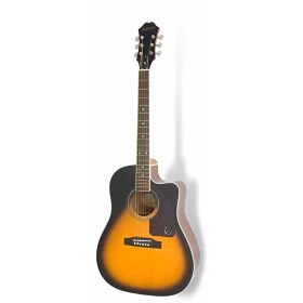 Resim Epiphone J-45EC Studio Solid Top Fishman Presys-II Vintage Sunburst Elektro Akustik Gitar 