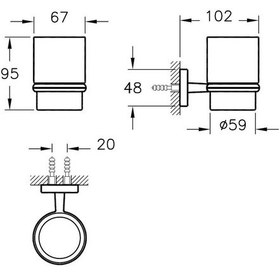 Resim VitrA Q-Line Diş Fırçalığı Krom A44993 Krom 