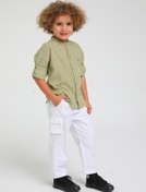 Resim Jack Lions Mojo Erkek Bebek 1-5 Yaş Hakim Yaka Keten Gömlek 23104 Haki 