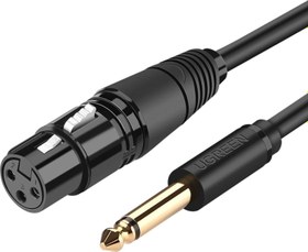 Resim 6.5mm Jack to XLR Dişi Mikrofon Ses Bağlantı Kablosu 3 Metre 