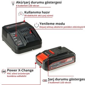 Resim Einhell TE-HA 18 Li, Akülü Sıcak Hava Tabancası Seti (2,5 Ah Akü ve Şarj Cihazı Dahildir) 