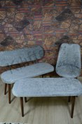 Resim kılıfteks Puf Bench 2 Sandalye Kılıfı Takım 