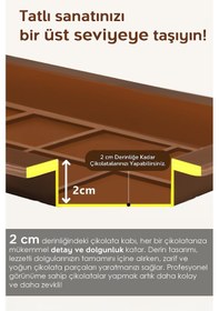 Resim 1 Adet Dubai Çikolatası Kalıbı - Büyük Tablet Çikolata Kalıbı Silikon Kalıp 