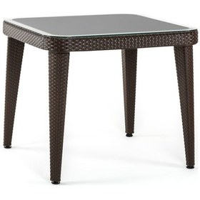 Resim Bintaşmobilya Grey Kırılmaz Camlı Venge Dış Mekan Masası Venge 