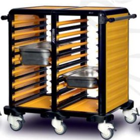 Resim Gastrolley İkili Gn Küvet Taşıma Arabası 75 (2 Yanı Kapalı) 93 x 71 x 99 (cm) 