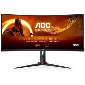 Resim Aoc CU34G2XP/BK 34" 1 Ms Wqhd Curved 180 Hz Oyuncu Monitörü Outlet 
