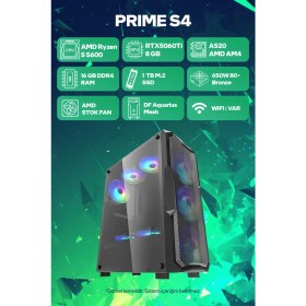 Resim Game Garaj Prime S4 Amd Ryzen 5 5600 16GB Ram 1tb SSD RTX5060Ti 8gb Freedos Oyuncu Tavsiye Sistem 