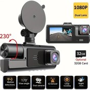 Resim Turcoshop11 Kızılötesi Gece Görüşlü 1080p Ön + 720p Dahili Kameralı 140 Geniş Açı Araç Kamerası 32gb Kart 