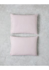 Resim English Home Geo Plaid Pamuklu 2'li Yastık Kılıfı 50x70 Cm Yeşil-pembe Yeşil-pembe 