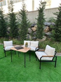 Resim Duru Balkon, Bahçe, Cafe, Teras, Metal Koltuk Takımı 211 Masalı 