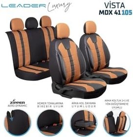 Resim Mazda 929 ile Uyumlu Lüx Deri Detaylı Oto Koltuk Kılıfı Ön Arka Takım Vista TARÇIN 