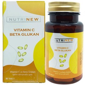 Resim Nutrinew Vitamin C ve Beta Glukan İçeren Takviye Edici Gıda 30 Tablet 