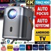 Resim Vankyo H300A Android TV 4K Projeksiyon Cihazı+Auto Focus+Auto Keystone 6G Wi-Fi+5.2 Bluetooth 240" Yansıtma+HiFi Dolby Ses Sistemi 