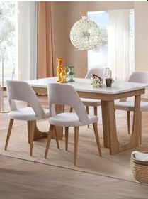 Resim Norveç Natural İskandinav Ahşap Sandalye Natürel 