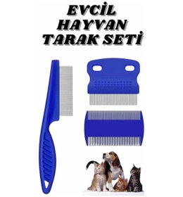 Resim Nm-store Evcil Hayvan Bit Tarağı Seti Paslanmaz Çelik Bıçaklı 4'lü Set 