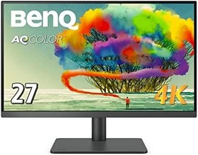 Resim BenQ PD2705U, 27" inç, IPS Panel, 4K UHD (3840x2160), 5ms, 60Hz, 1200:1, 99% sRGB/Rec.709, HDR10, Pantone SkinTone, Calman Verified, Flicker-Free, Low Blue Light, Dahili Hoparlör, Tasarım Monitörü 