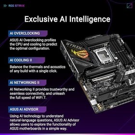 Resim ASUS ROG STRIX Z890-H GAMING WIFI Intel Z890 LGA1851 DDR5 9066 DP HDMI 4x M2 USB3.2 WiFi 7 + BT AURA RGB 5Gbit LAN ATX USB 20G PD 3.0 ile 30W a kadar USB Çıkışı, ASUS AI Advisor 