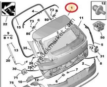 Resim Citroen C4 Picasso (2013-2017) Bagaj Kapağı (ORJİNAL) 