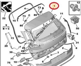 Resim Citroen C4 Picasso (2013-2017) Bagaj Kapağı (ORJİNAL) 