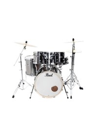 Resim Pearl Exx725br/c21 Export Exx Smokey Chrome 5 Parça 22b/12t/13t/16f/14s Aksamlı Ve Zilli Akustik Davul Seti 