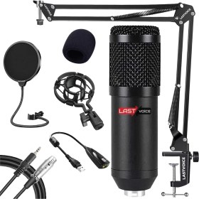 Resim Lastvoice BM800 Twitch Yayıncı Condenser Mikrofon + Stand Filtre Set 