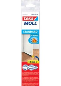 Resim Tesamoll D-profil Kapı Pencere İzolasyon Bandı, 6mx9mmx7mm, Beyaz + Kapı Altı Hava Akımı Önleyici Fırça, 1mx37mm 