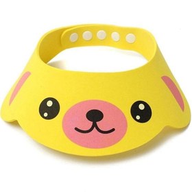 Resim Schulzz Sevimli Yellow Teddy Ayıcık Esnek Ayarlı Pratik Rahat Eva Köpük Bebek Ve Çocuk Banyo Siperlik Şapka 