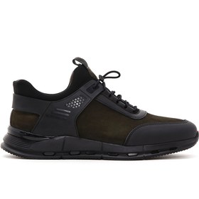 Resim Derimod Erkek Haki Bağcıklı Nubuk Deri Sneaker 24WFD6762V3 