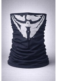 Resim Mey İthalat Desenli Bandana Çok Amaçlı Yüz Boyunluk Bandana 4 No Siyah 