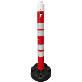 Resim İleri Trafik Dubalı Uyarı Dikmesi 110 x 1200 mm Çift Reflektifli 