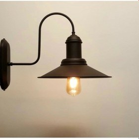 Resim Dylight Retro Metal Kuğu Aplik Siyah Dekoratif Rustik Aplik Siyah 