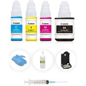 Resim Canon E484 için Mürekkepli Siyah ve Renkli Kartuş Dolum 