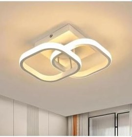 Resim Lambadar Hollykare Model Tekli Plafonyer Led Beyaz Işık Ultrapower Led Avize Salon Mutfak Oda Hol Ledli Avize Beyaz Tek Ebat 0017-Holly-Kare-Wht 