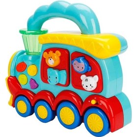 Resim Sesli Ve Işıklı Küçük Tren Müzikli & Işıklı Bebek Oyuncağı, Hayvan Sesli Tren, Eğitim Oyuncağı 