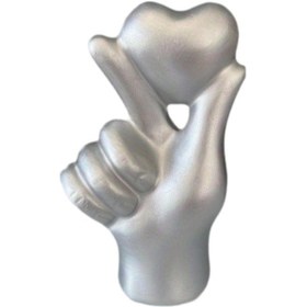 Resim Suntek Tv Dolabı Için Kalp El Heykeli Çok Fonksiyonlu Gümüş 