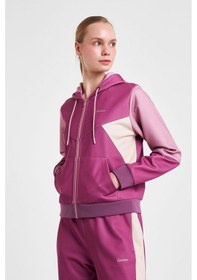 Resim Lescon Kadın Fermuarlı Kapüşonlu Sweatshirt 25n-2131 Mor 