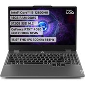 Resim Lenovo LOQ 15IAX9 83GS00L5TR i5-12600HX 16 GB 512 GB SSD RTX4050 15.6" Free Dos Dizüstü Bilgisayar 