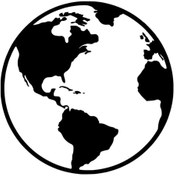 Resim kıbrıscık Dünya Haritası Sticker 20 X 20 Cm 