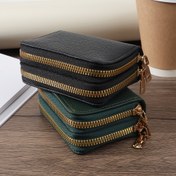 Resim Kadın Minimalist Kısa Cüzdan, Düz Renkli Madeni Para Cüzdanı, Fermuarlı Kart Tutucu, Çok Yönlü Küçük Depolama Çantası 