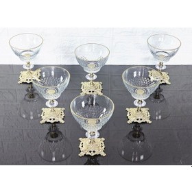 Resim Paşabahçe Serisi Infınıty Kase & Magnolıa Kase & Dondurmalık & Şekerlik Kare Gold Döküm Ayaklı Naturel 