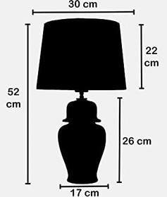 Resim qdec Bleu Blanc Şah Vazo Abajur Lotus Beyaz 